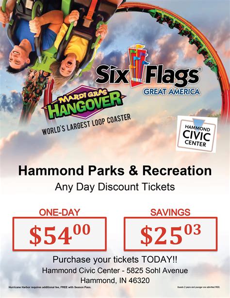 6 flags tickets price